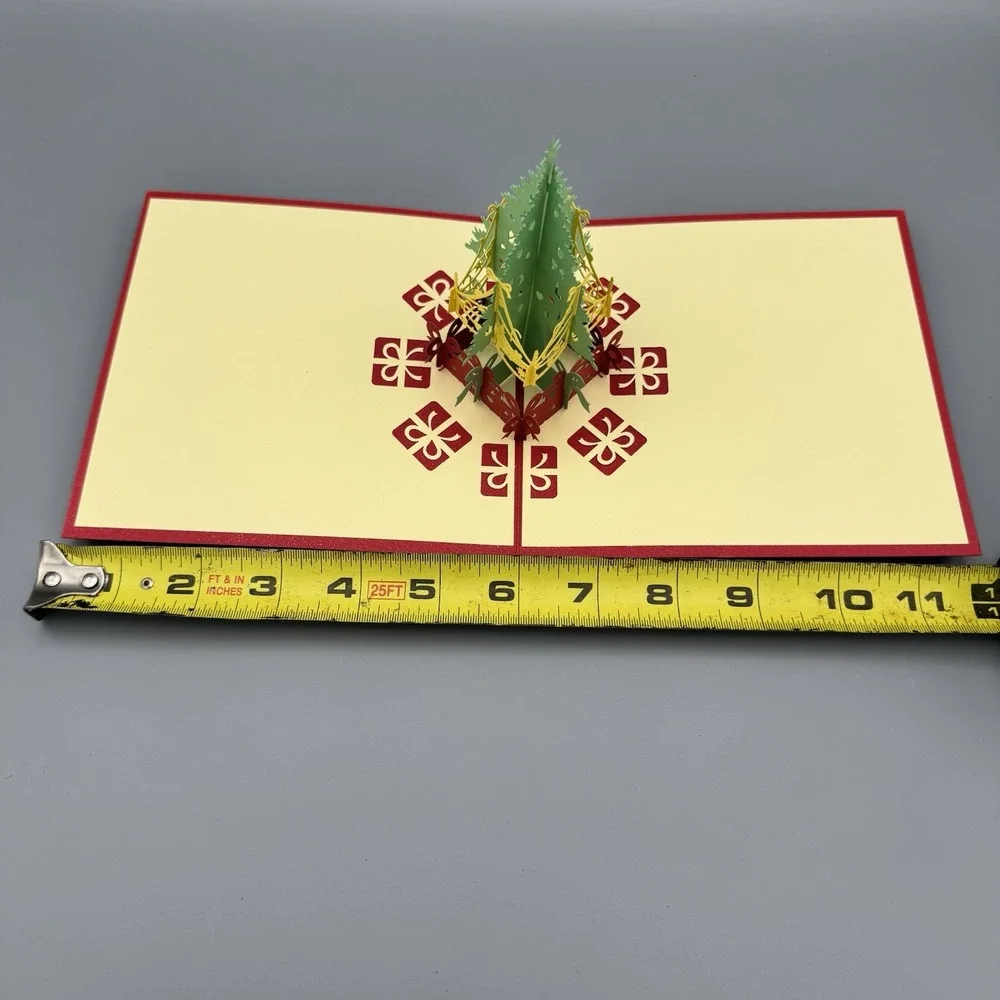 10 Pack 3D Pop‎ Up Christmas Tree Paper Card Xmas Greeting Holiday Lovely Gifts